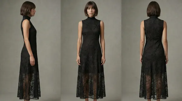 Cinematic wardrobe reference detail for texture, fabric flow, and high-fashion lighting